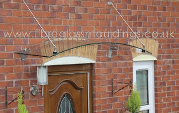GC1070 Curved Glass Canopy with 6mm fall Hangers