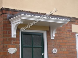 Georgian Overdoor Canopy Scalloped