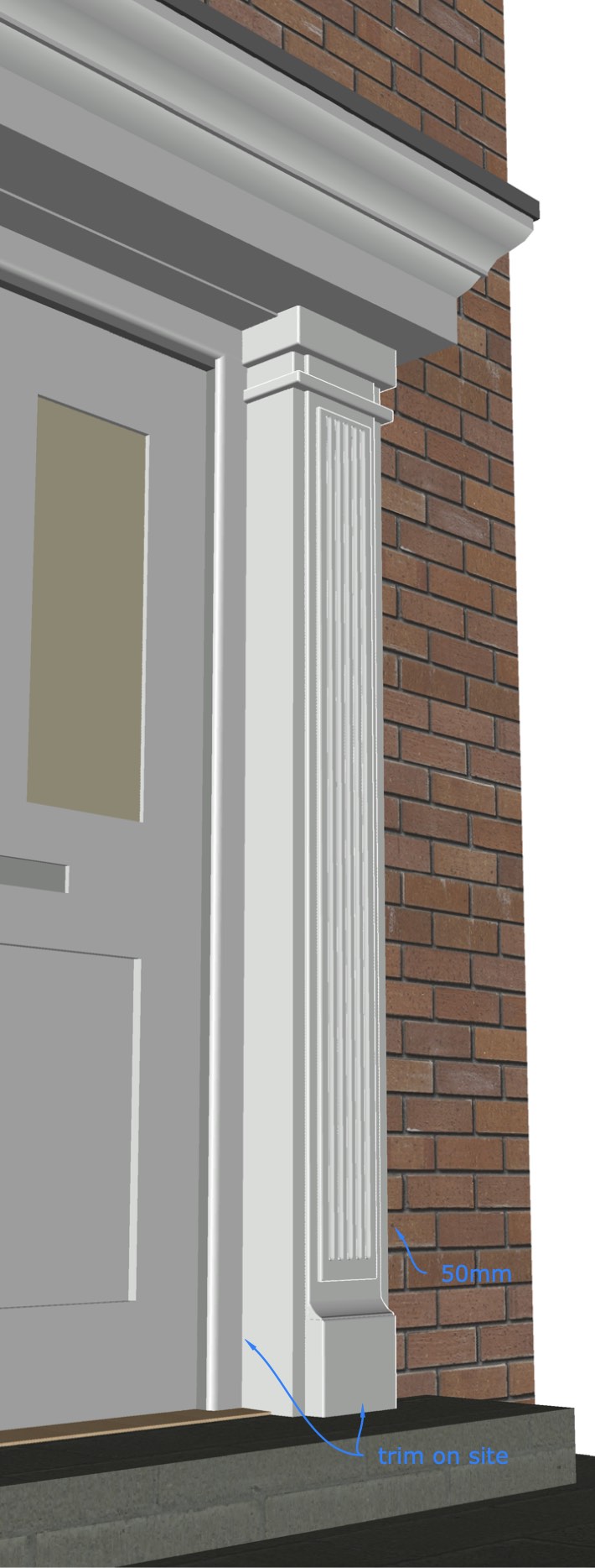 Door Surrounds Wide Fluted