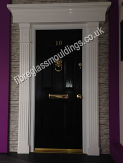 Fluted Door Surround Flat Canopy