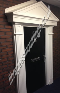 Fluted Door Surround & Apex Canopy